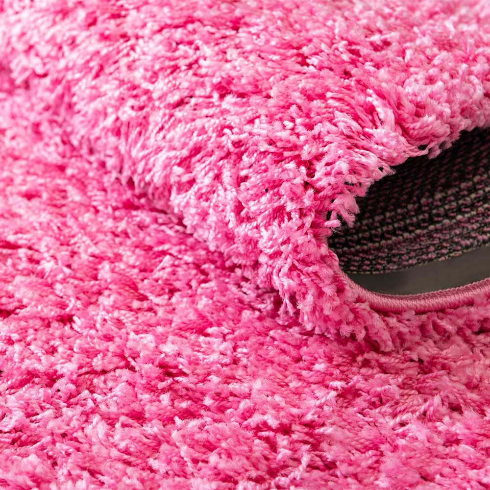 Hochflor Läufer oder Teppich in Pink - Siela