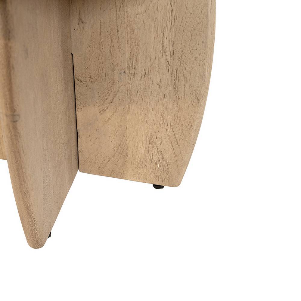 Couchtisch aus Akazie Massivholz Detail der Holzbeine und Maserung – Emorie