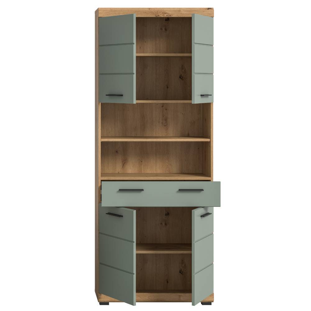 Breiter Badezimmer-Hochschrank in Salbei - Tamdato