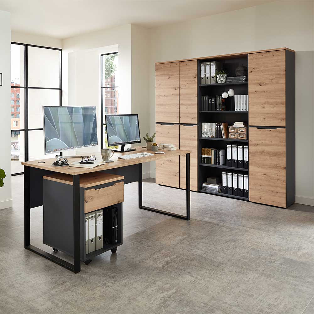 Büroausstattung Office Möbel Set - Kuetra (fünfteilig)