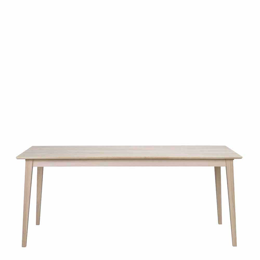 White Wash Tisch & Stühle Schwarz - Pessoa (siebenteilig)