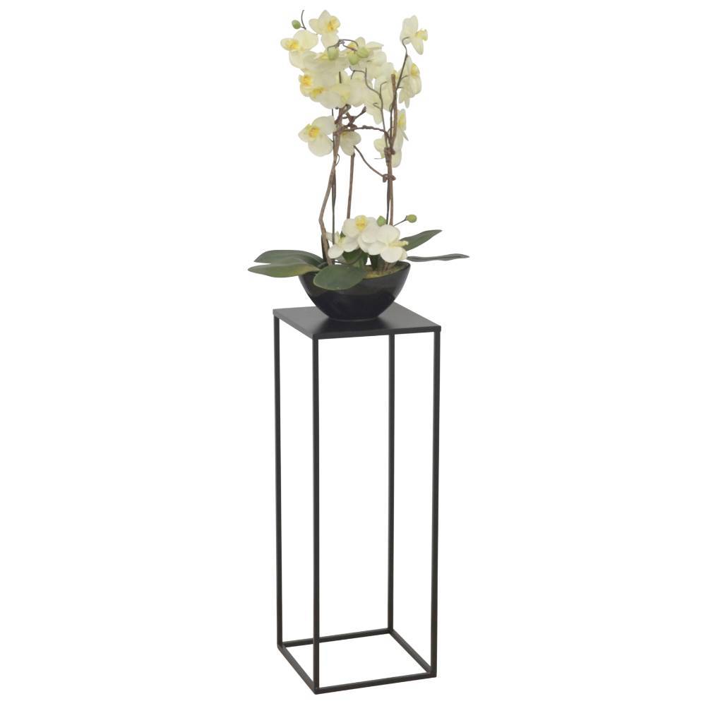 Schwarze Blumensäule in modernem Design - Glamorga