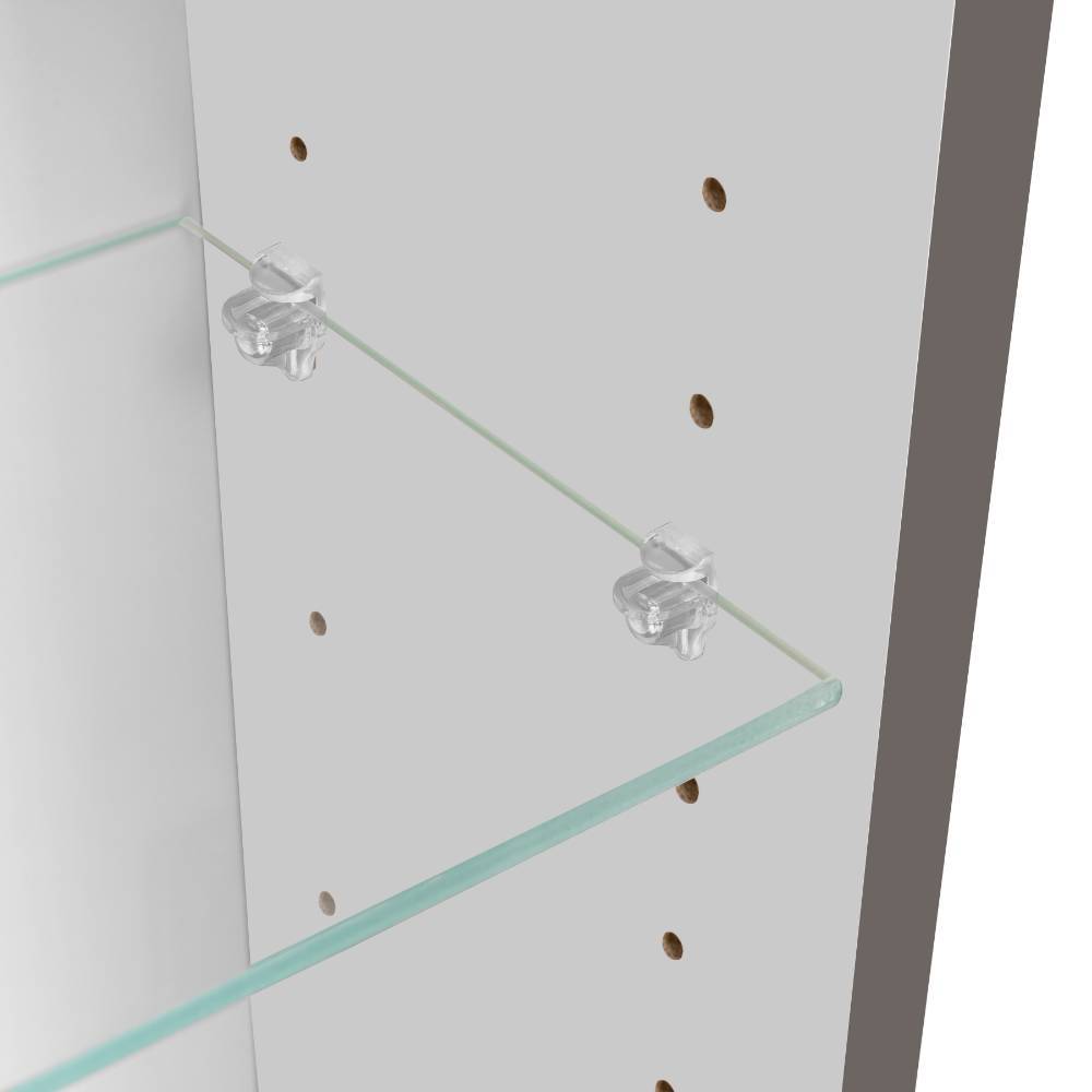 100cm Bad-Spiegelschrank in Mattgrau - Reill