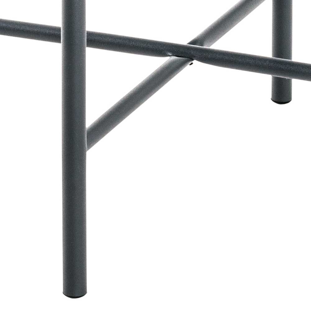Schwarzglas Beistelltisch mit runder Tischplatte - Cuyano