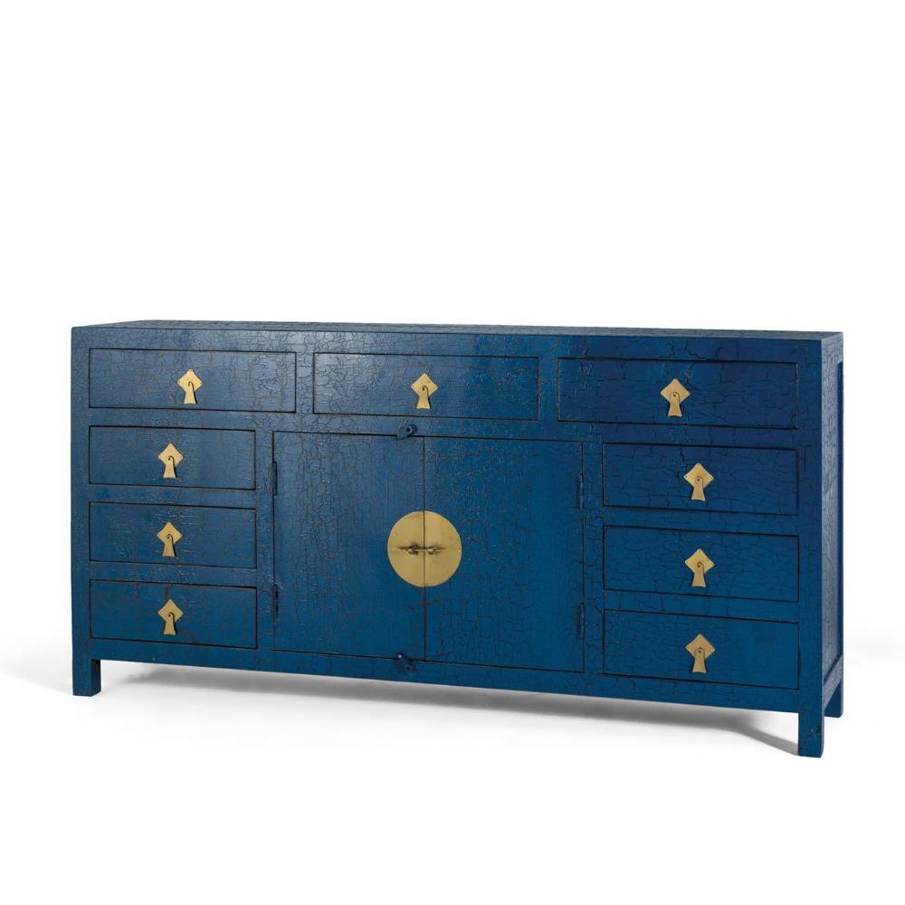 Blaues Sideboard im asiatischen Stil - Enrossino