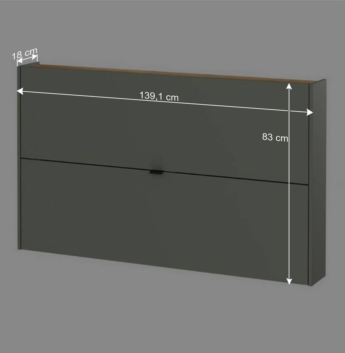 Design Flurmöbel Set in Graugrün - Point (dreiteilig)