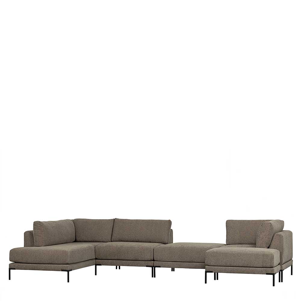 1-Sitzer Couchmodul in Taupe Stoff - Birte