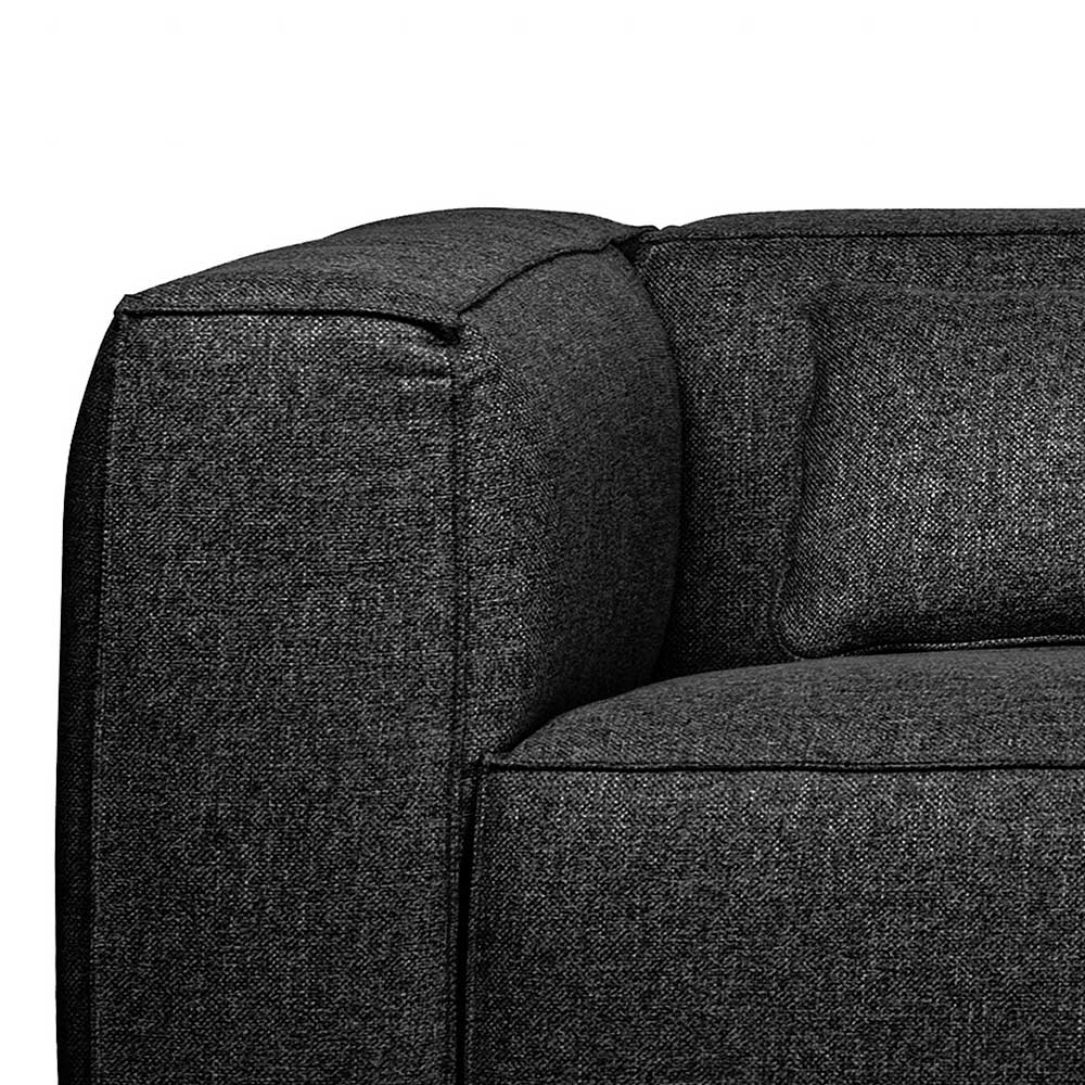 246x73x96 3,5er Couch in Dunkelgrau Stoff - Bondoville