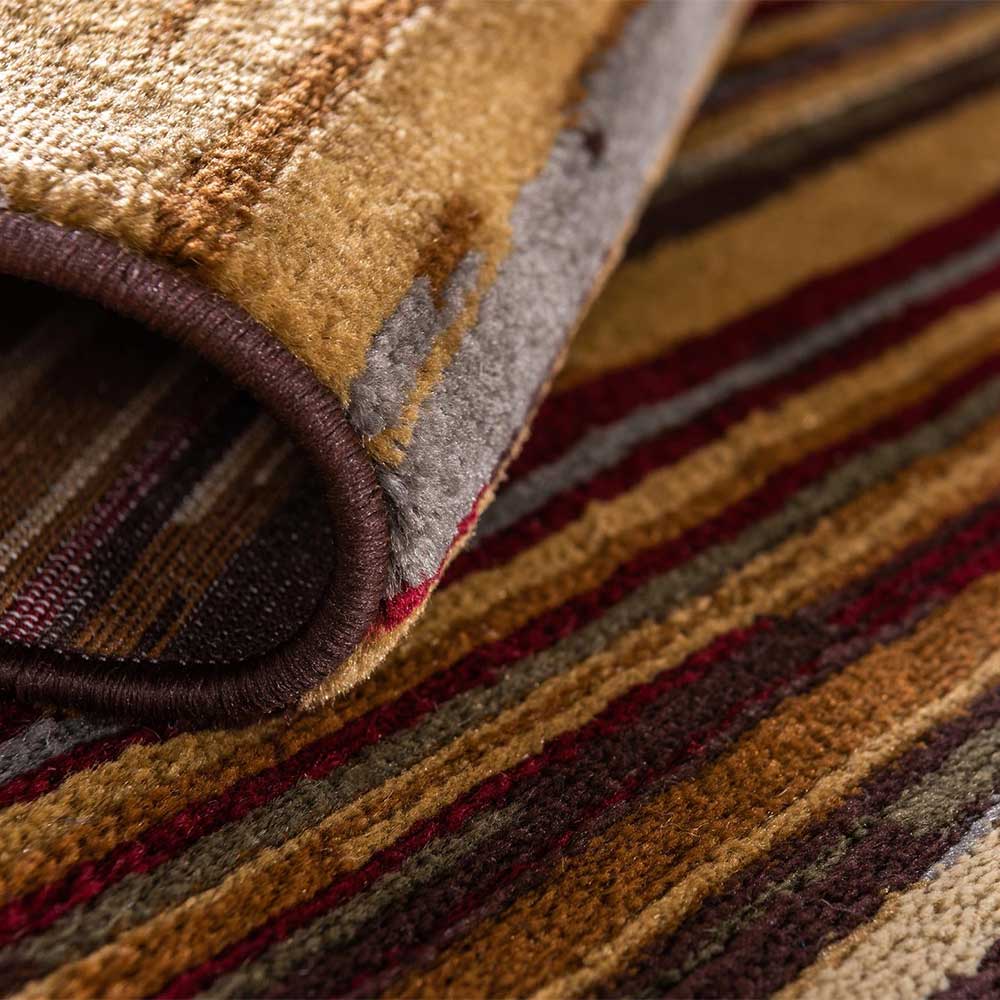 Teppich mit feinem Streifen-Muster in Bunt - Enyi