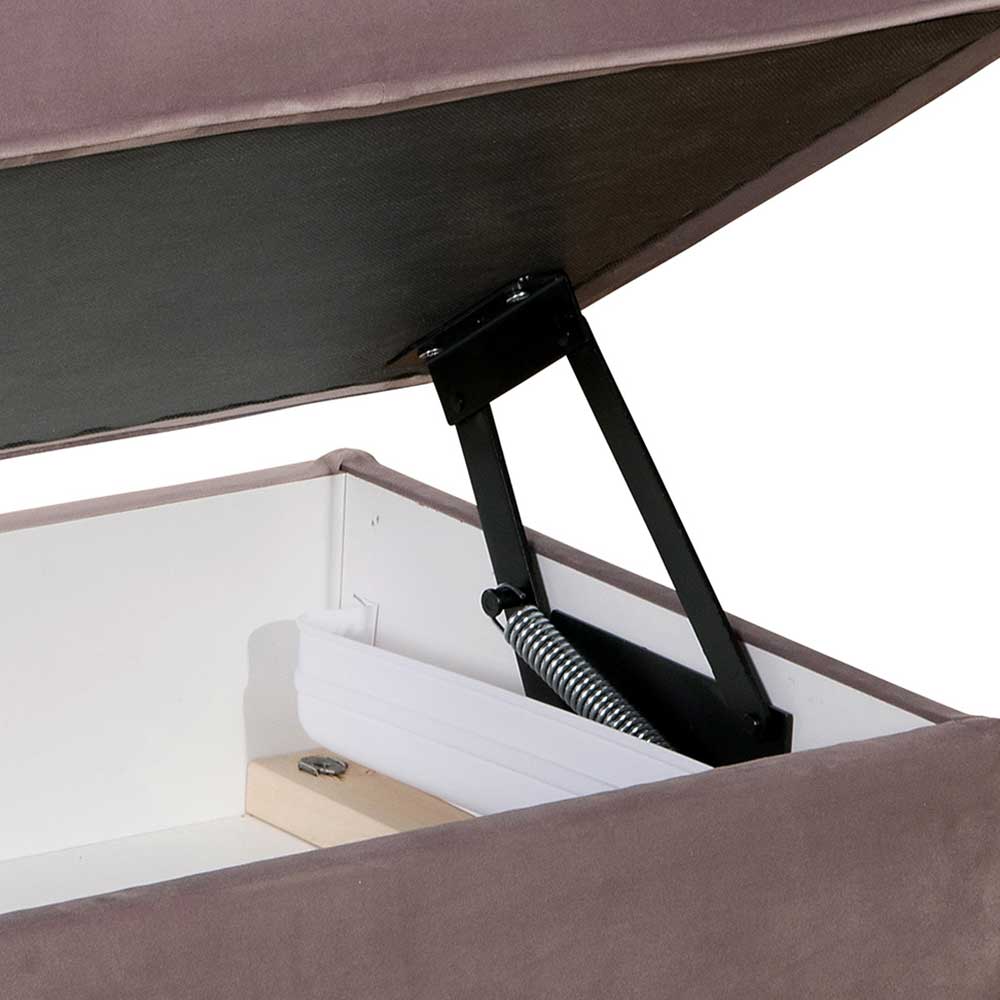 Couchhocker aus Samtvelours in Rosa - Garcia