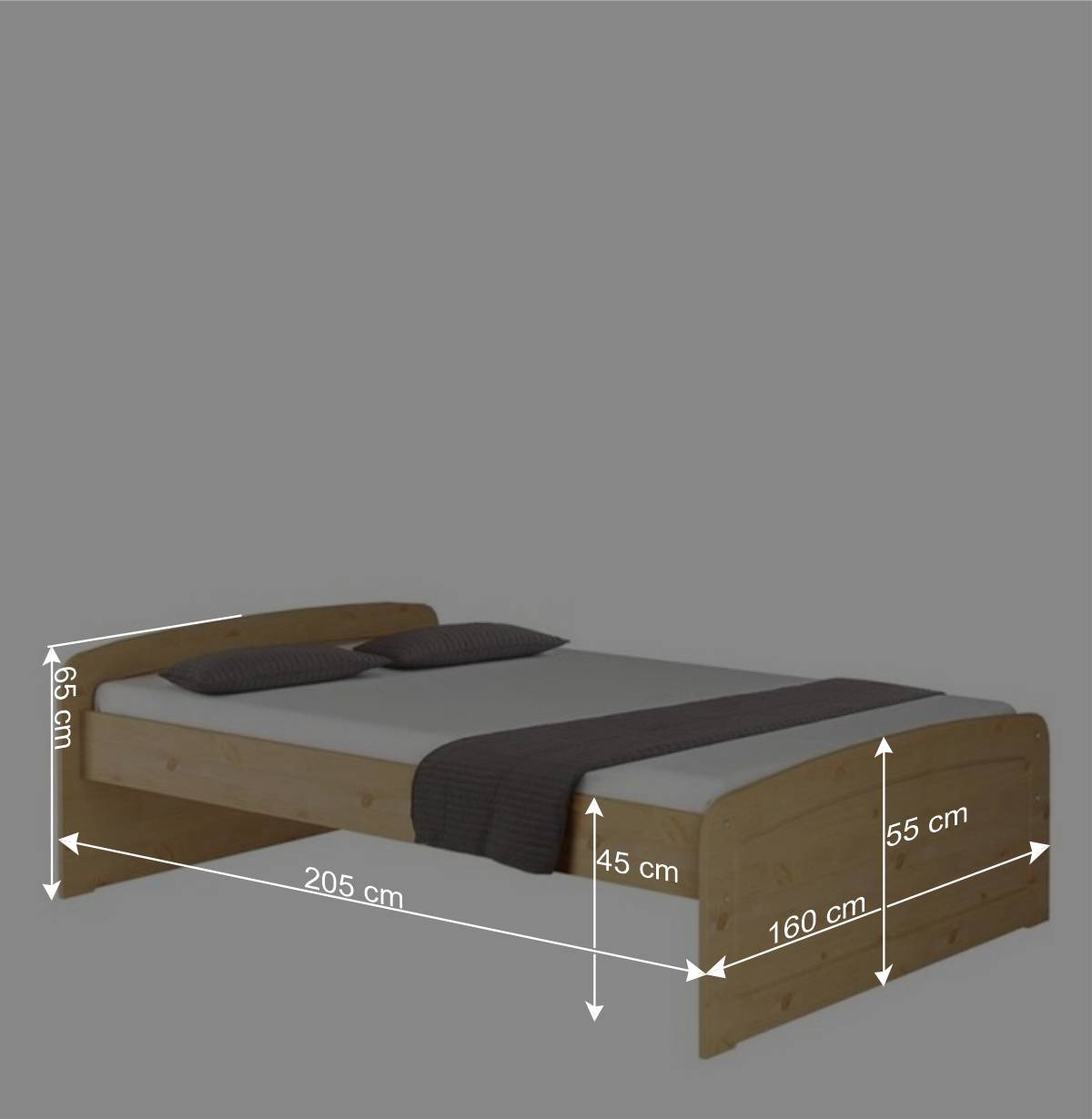 Landhausbett aus Kiefer gebeizt und geölt - Two