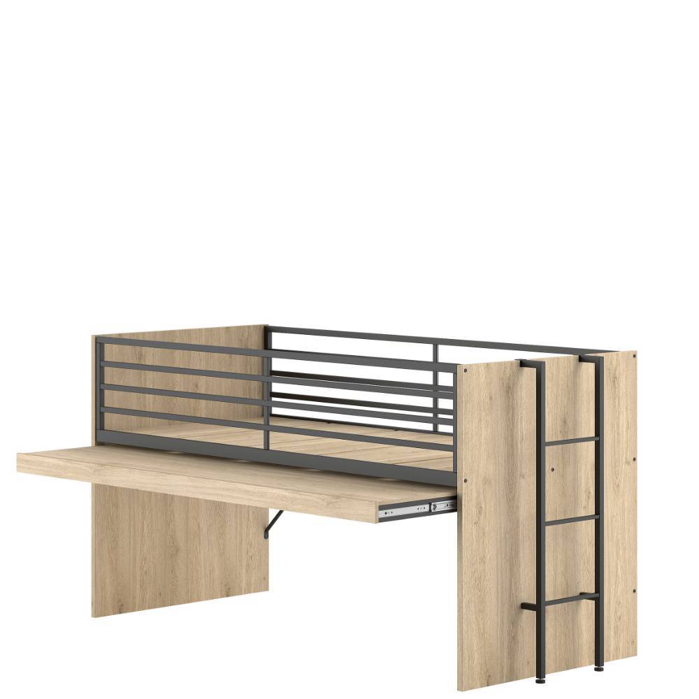 Kinder Hochbett mit Tischplatte zum Ausziehen - Choice