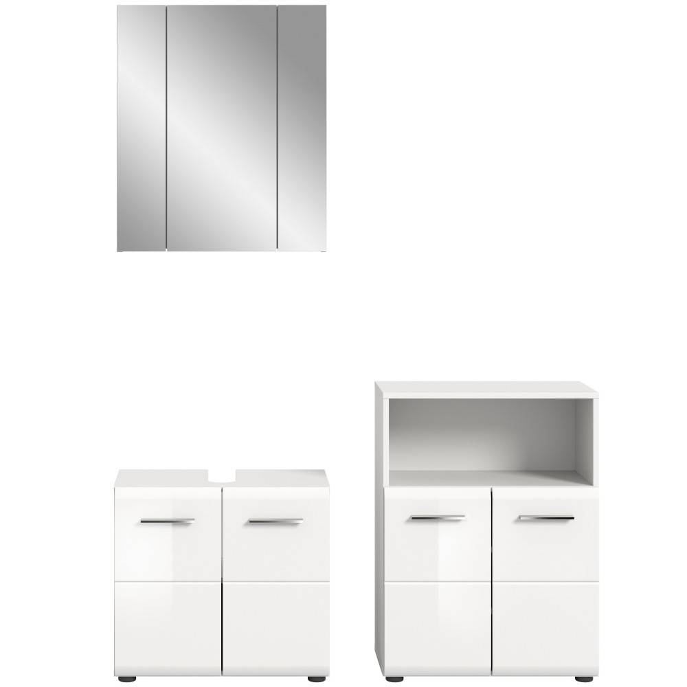 Badschrank Spiegel mit pflegeleichter Oberfläche - Clona I (dreiteilig)