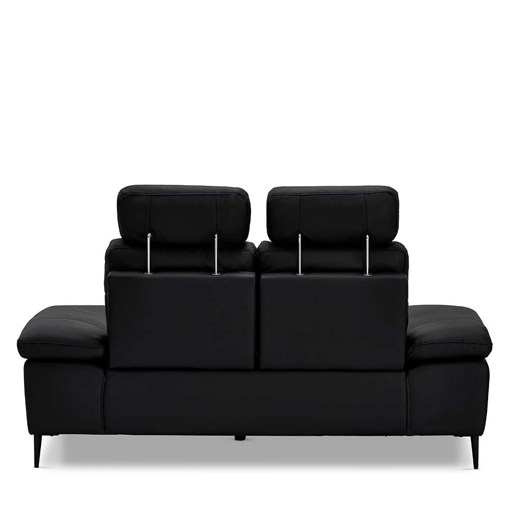 Leder 2er Sofa mit Steck-Kopfstützen und verstellbaren Armlehnen - Supreme