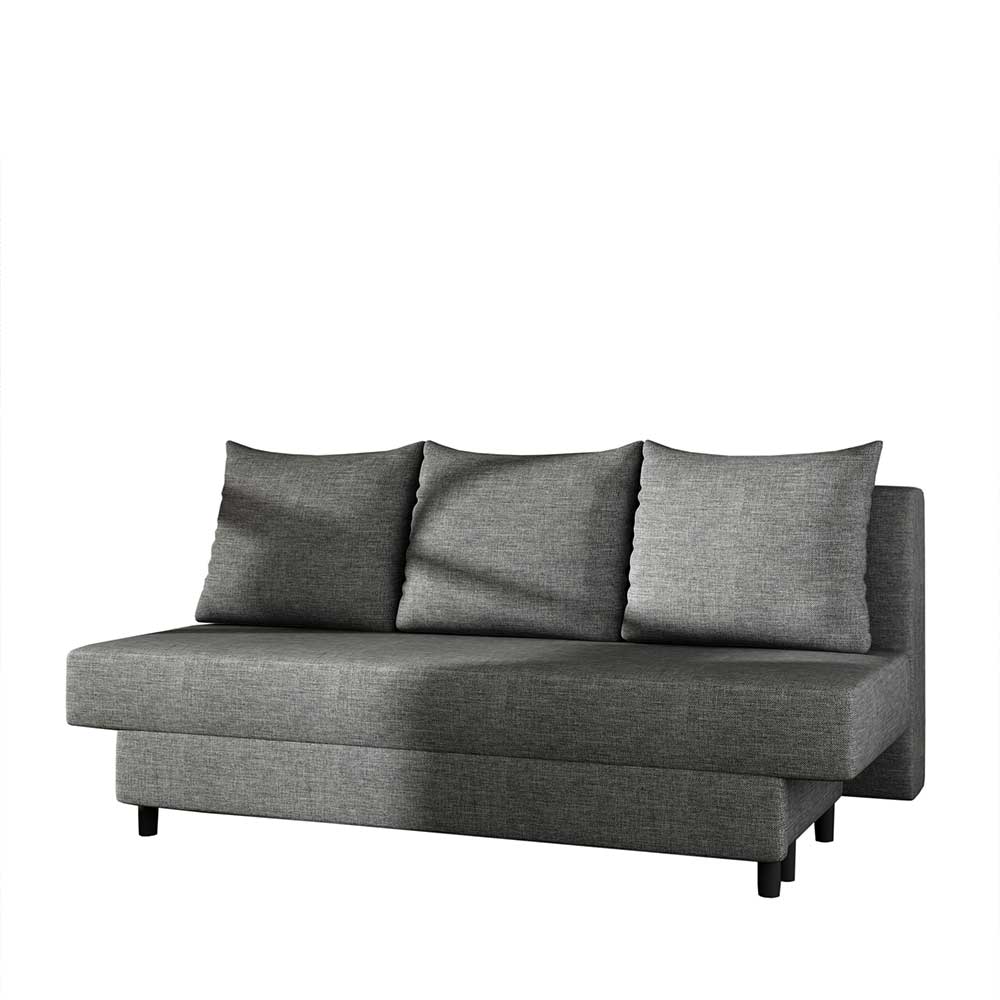 Zweisitzer Schlafsofa in Dunkelgrau meliert - Prasido