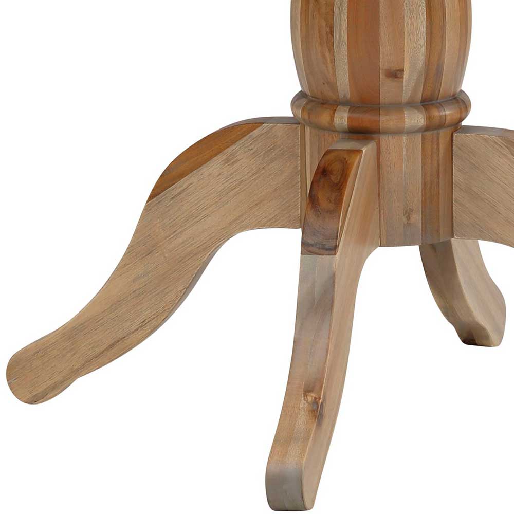 Runder Vintage Holztisch mit Säulengestell - Claro