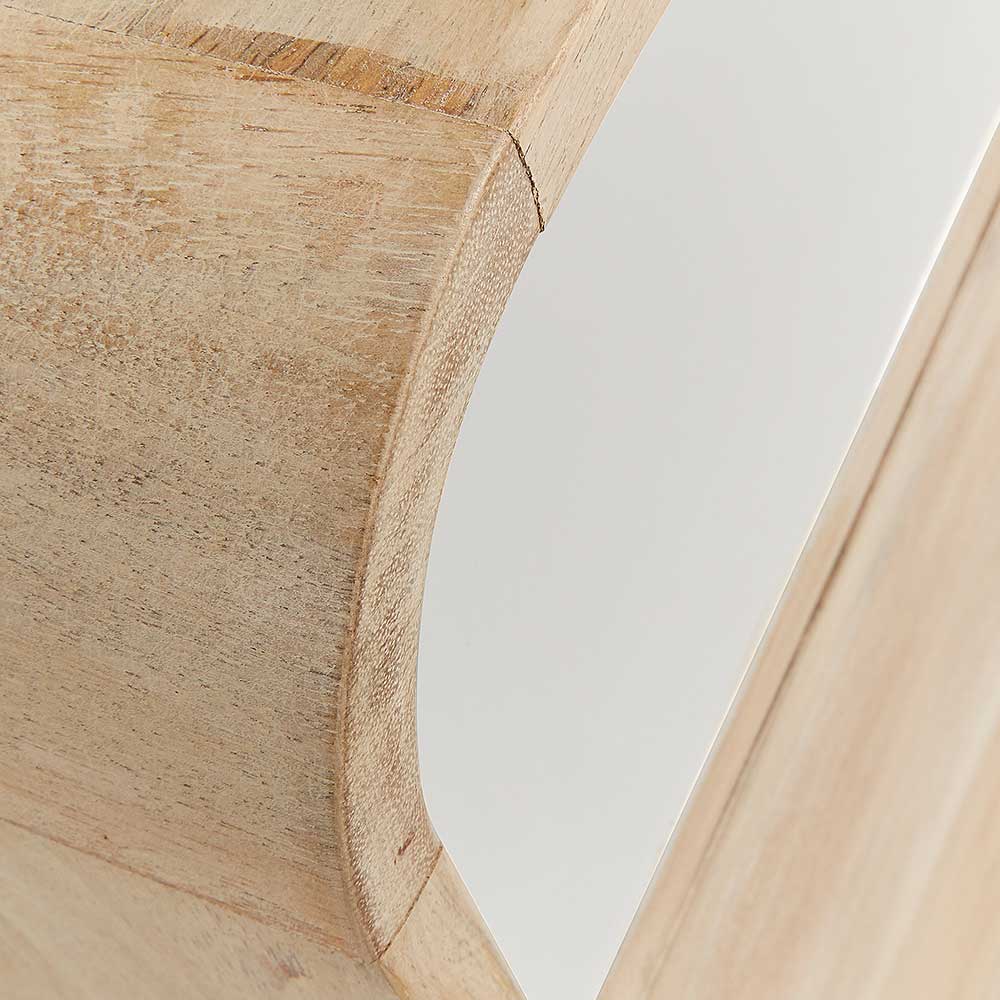 Retro Nachtkonsole Sampolo aus Holz Natur und Weiß