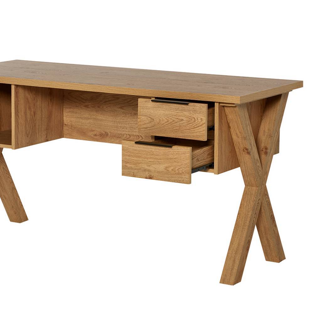 Design-Schreibtisch in Holzoptik Eiche - Alonso