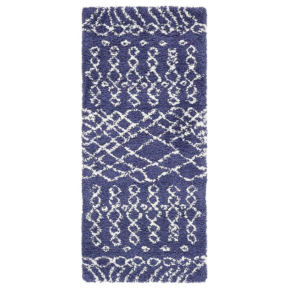 Abstrakt gemusterter Läufer Teppich in Blau - Gunnar