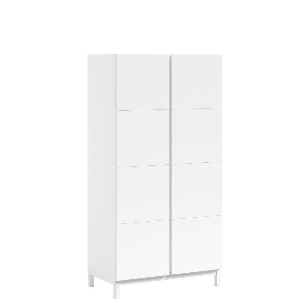 Weißer Schlafzimmerschrank mit zwei Türen und minimalistischer Ästhetik – Crocinol