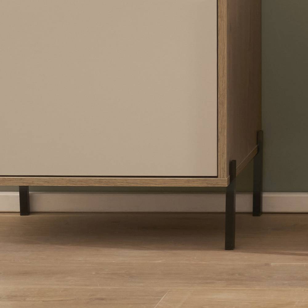 Wohnzimmer TV Anbauwand in Beige - Dasanti (vierteilig)