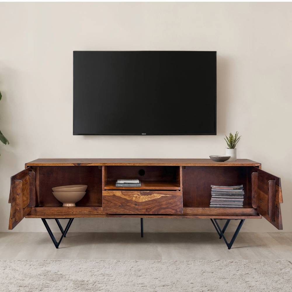 TV-Lowboard aus Sheesham Massivholz - Jendras