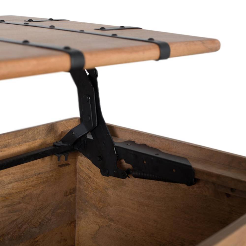 Truhen-Couchtisch mit hochklappbarer Tischplatte - Clipper