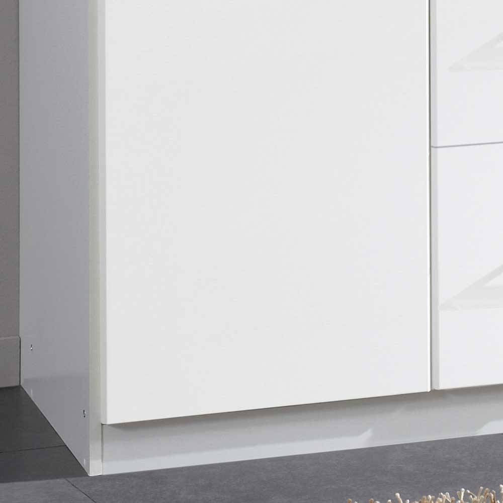 Weißer Kleiderschrank mit Spiegel - 179x199x58 cm - Venture