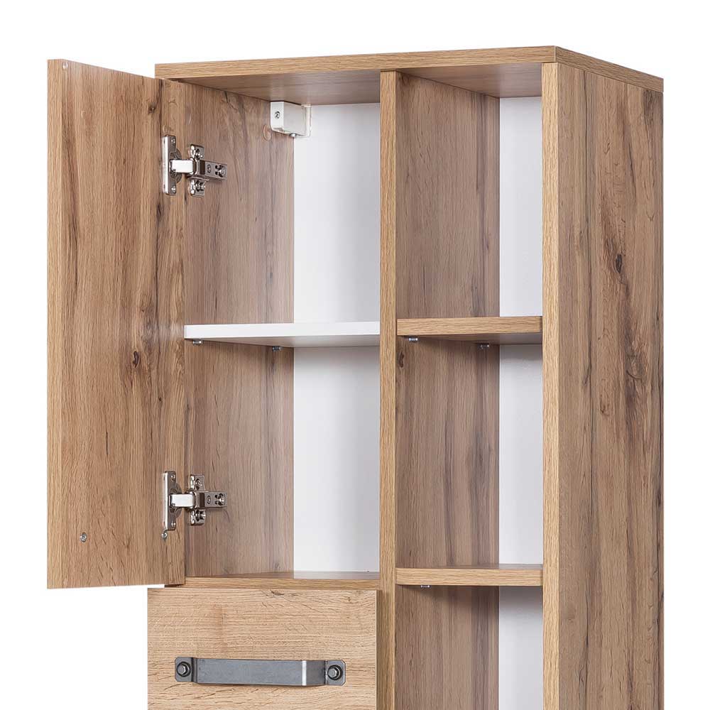 42x164cm Bad-Hochschrank mit Regal - Iskro