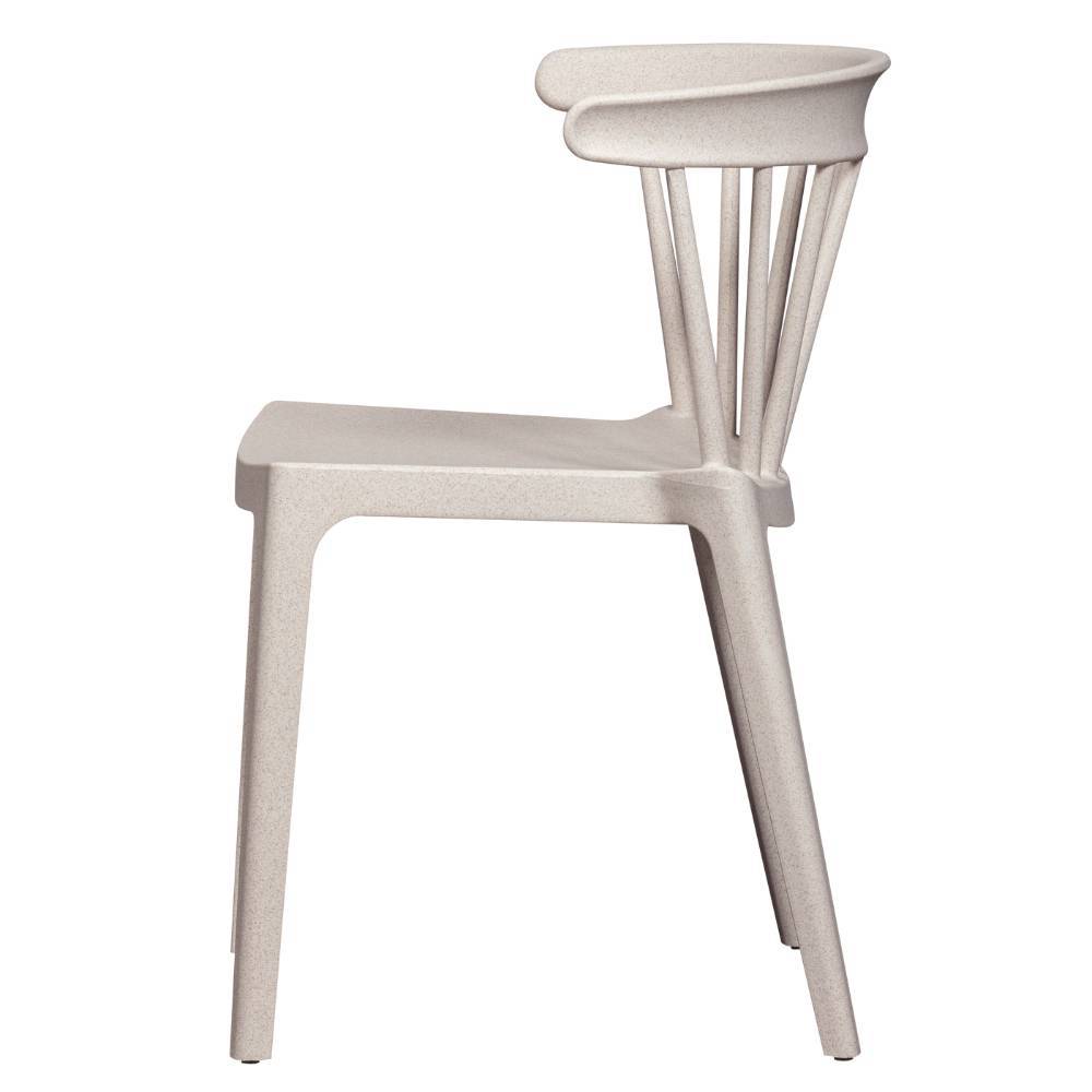 Stapelbare Kunststoffstühle in Offwhite - Leonare (2er Set)