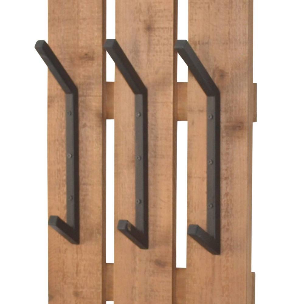 Wandgarderobe aus Tanne Massivholz in Braun - Provence