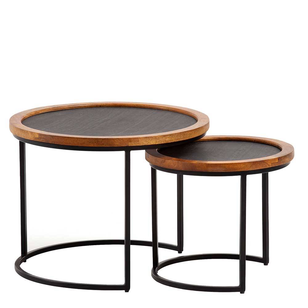 Wohnzimmertisch Duo in Stein Optik - Xanna (zweiteilig)
