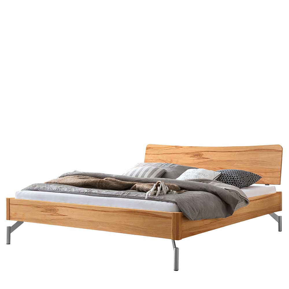 140x200 Wildbuche Bett mit Metallfüßen - Ethina