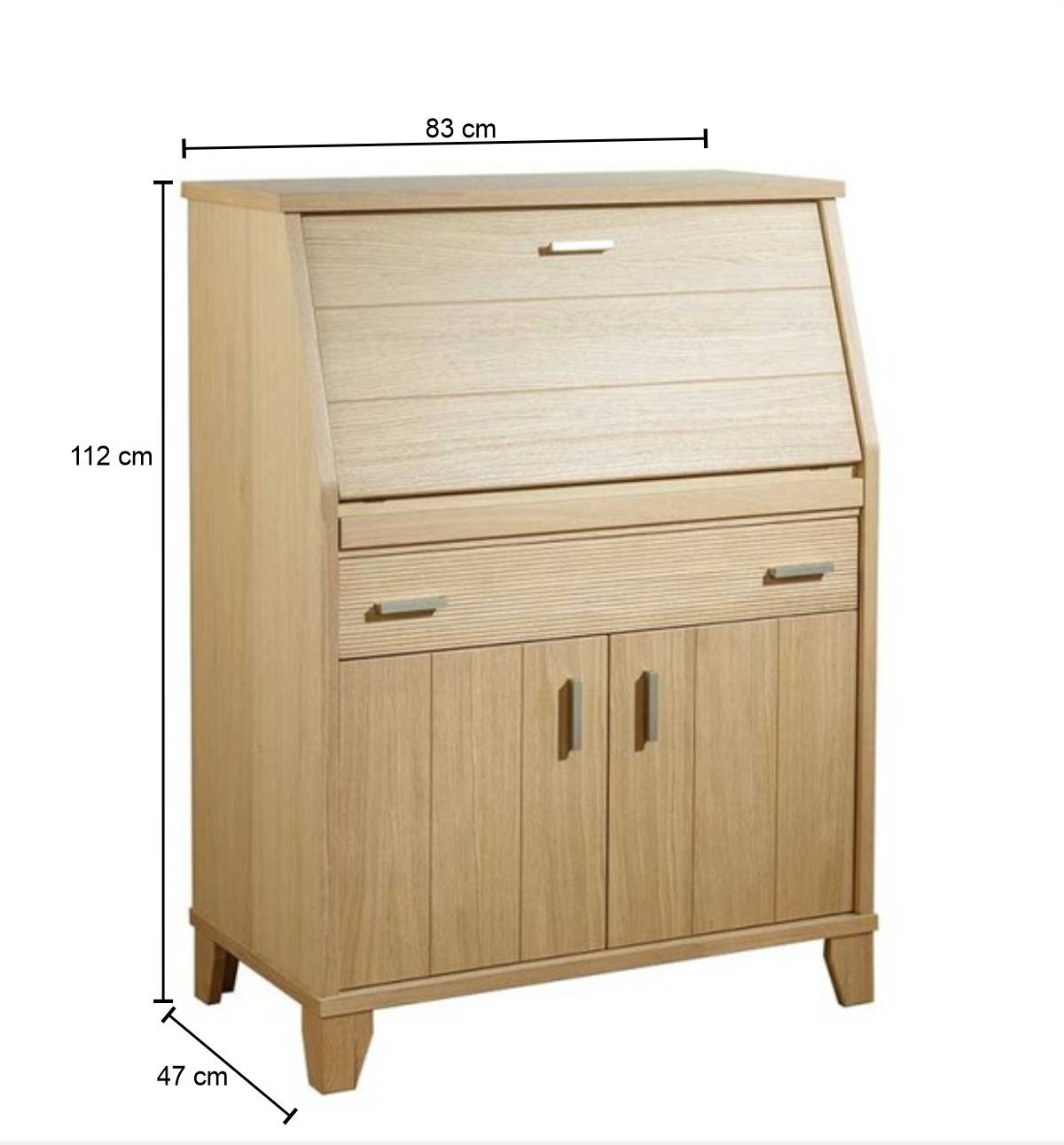 Sekretär Schreibtisch Schrank in Eiche - Ryan