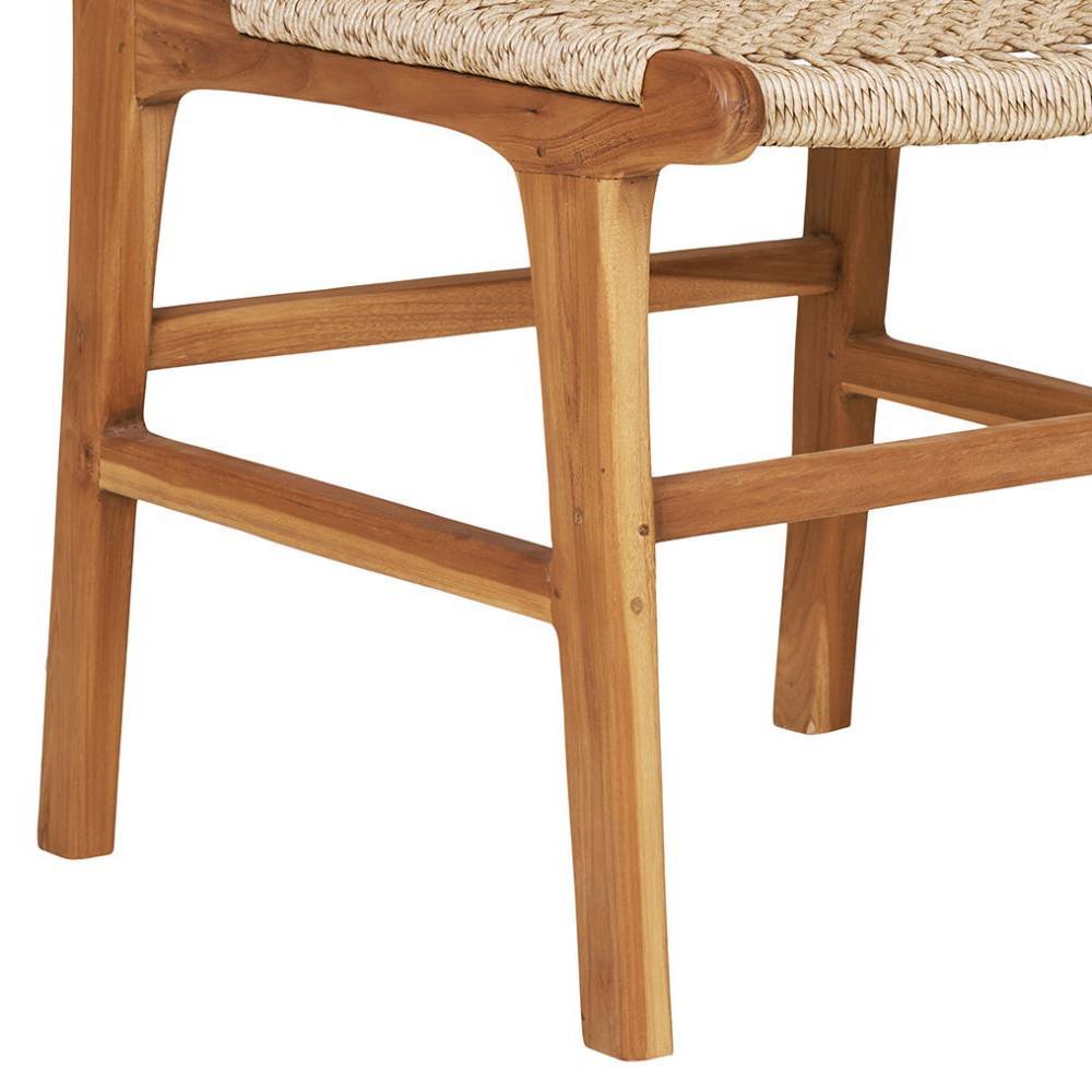 Teak Holzstühle mit Kordelgeflecht - Merlan (2er Set)