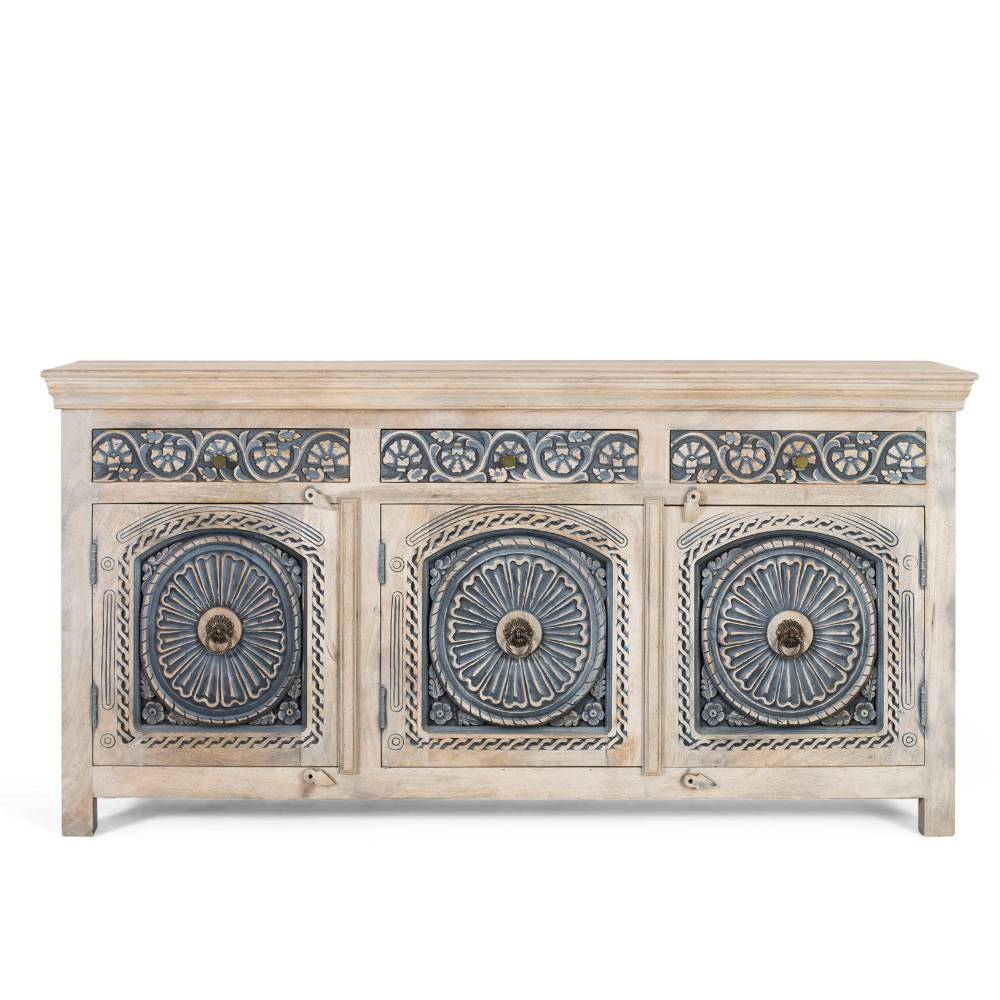Boho Sideboard aus Mangobaum Massivholz - Kourtneya