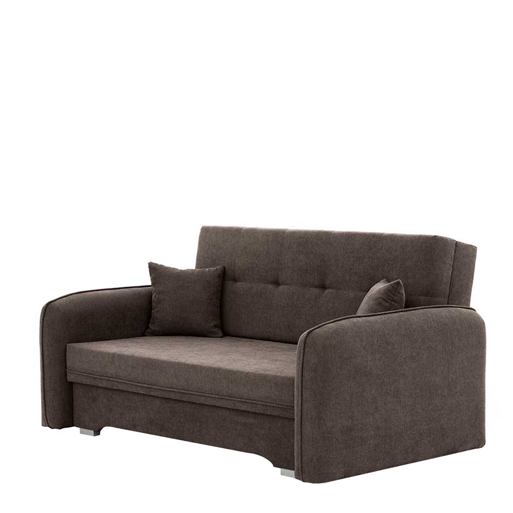 Braunes Schlaf-Sofa mit Bonell Federkern - Dasanti