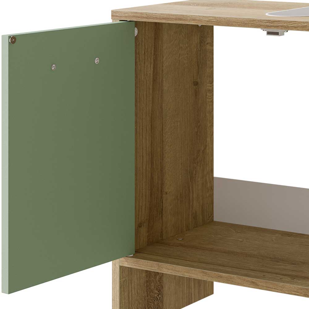 Unterbeckenschrank in Graugrün - Silevos