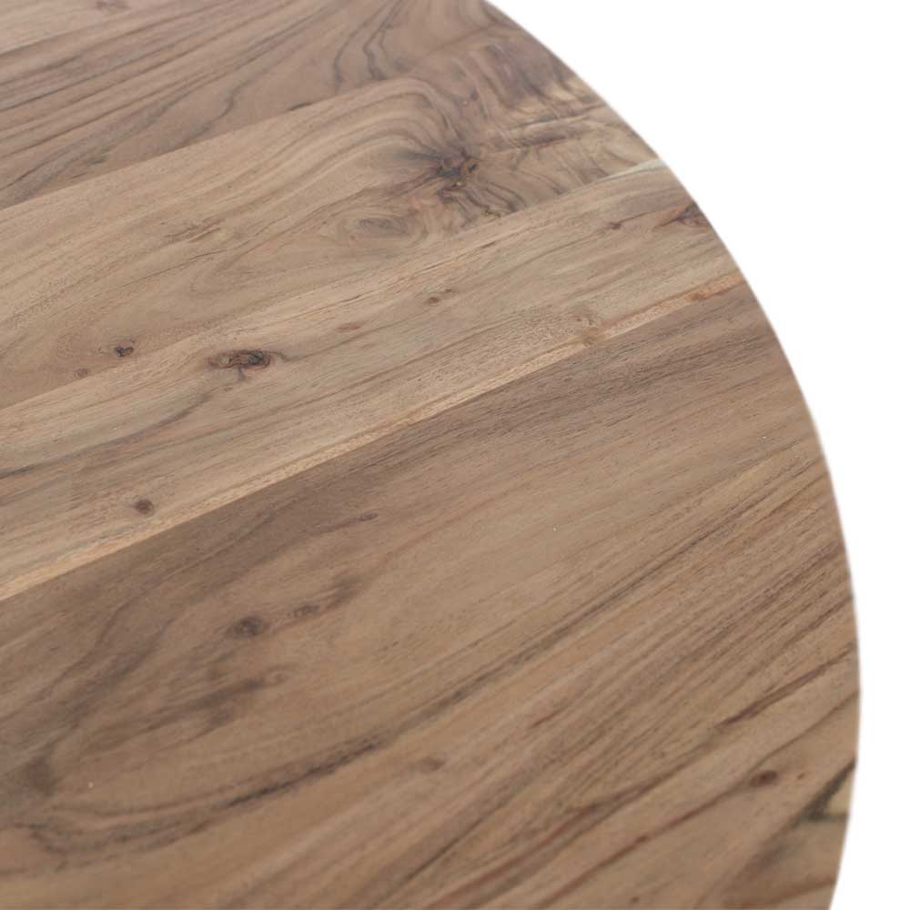 116 cm runder Tisch aus Mangobaum Massivholz - Lamedda