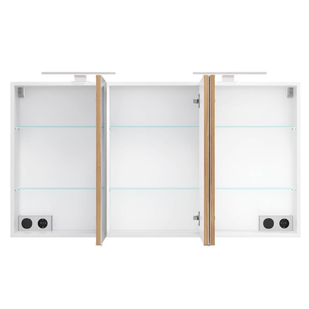 120cm Bad-Spiegelschrank in Mattweiß - Yvonja