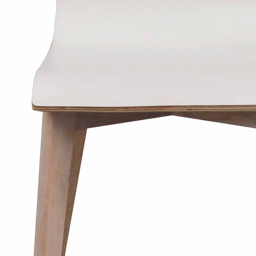 Stuhl mit Hochdrucklaminat Weiß - Lacrunia (2er Set)