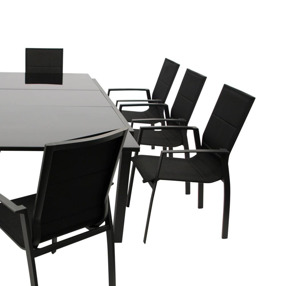 Moderne Garten-Essgruppe mit acht Stühlen - Ulian (neunteilig)