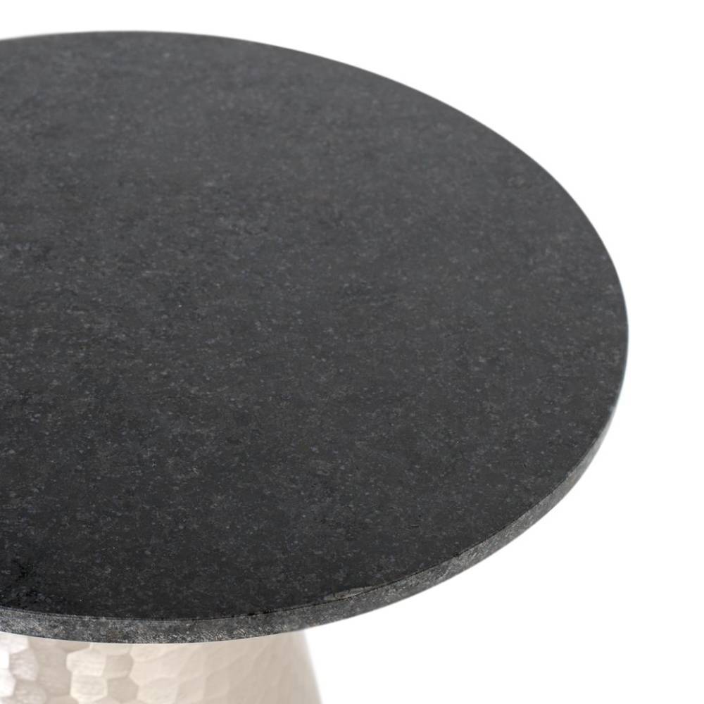 Design-Beistelltisch aus Marmor in Schwarzgrau - Lylian