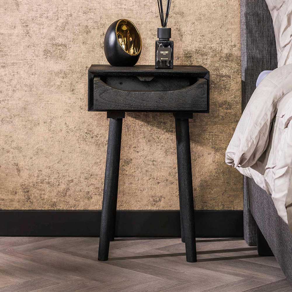 Nachttisch in Akazie Black Wash - Lundreo