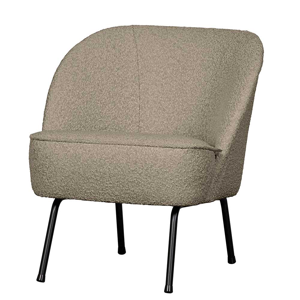 Boucle Loungesessel in Beige - Laderla