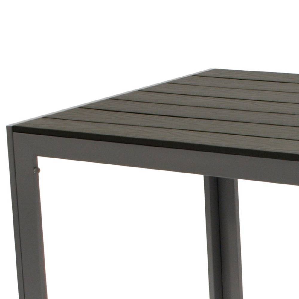 Aluminium Gartentisch mit Kunststoff in Holzoptik - Kurtisma