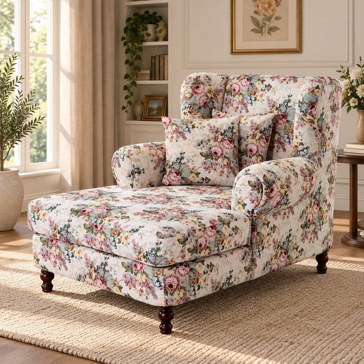 Landhaus Megasessel mit Blumen Muster - Laxela