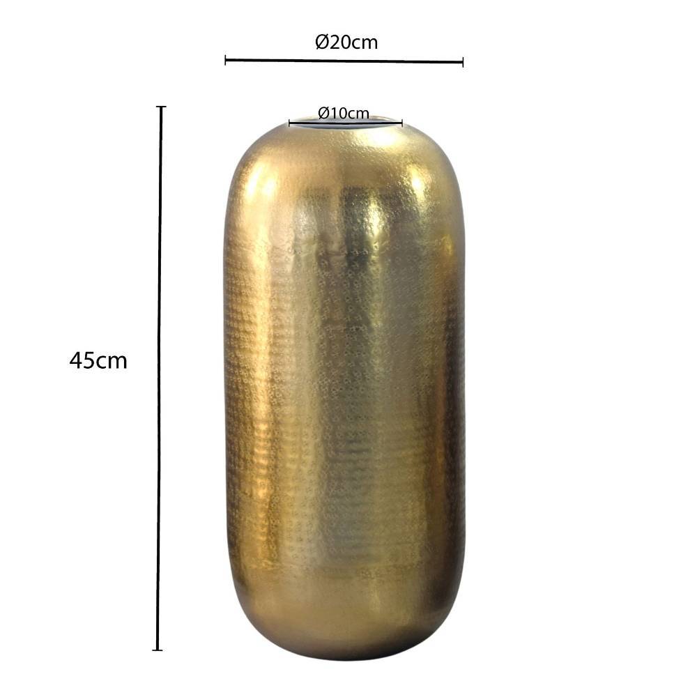 Aluminium-Vase in Goldfarben - Islando