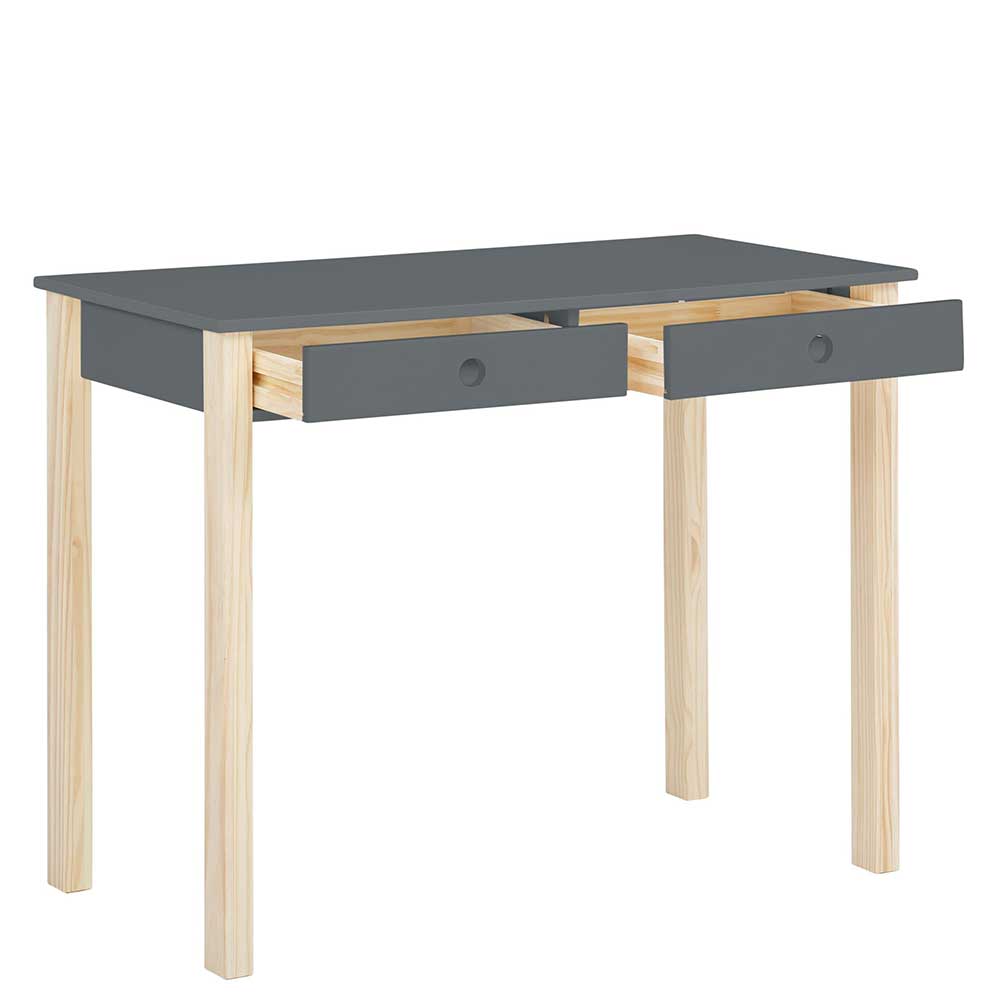 Schreibtisch in Grau mit Kiefer - Bradley