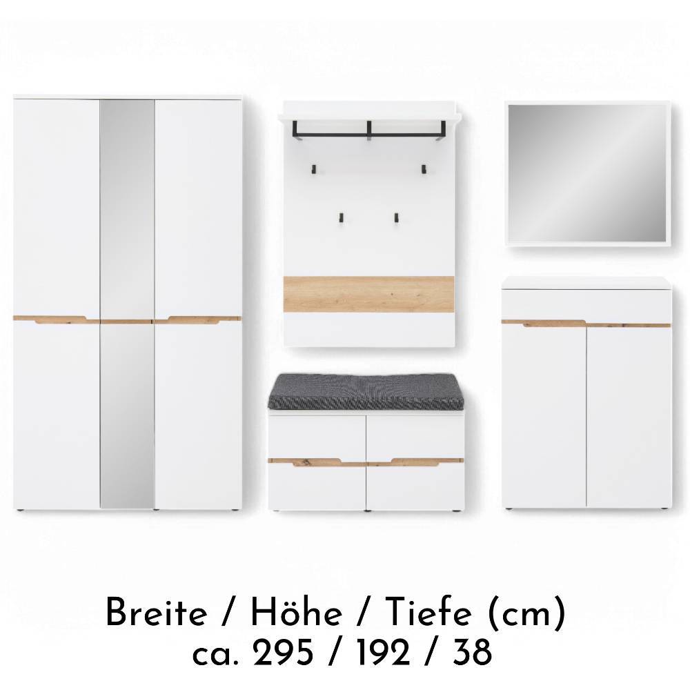 Flurmöbel Kompletteinrichtung Set - Anesto (fünfteilig)